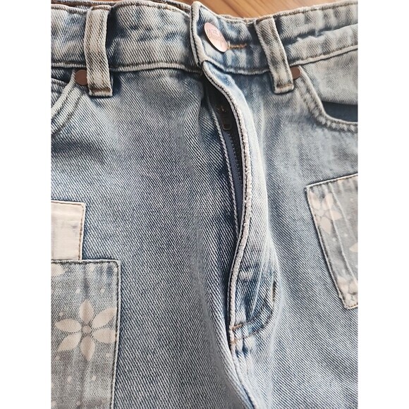 Wrangler x Billabong Shorts Womens 25 Showdown Floral Patchwork Denim Cut Offs - Picture 5 of 10